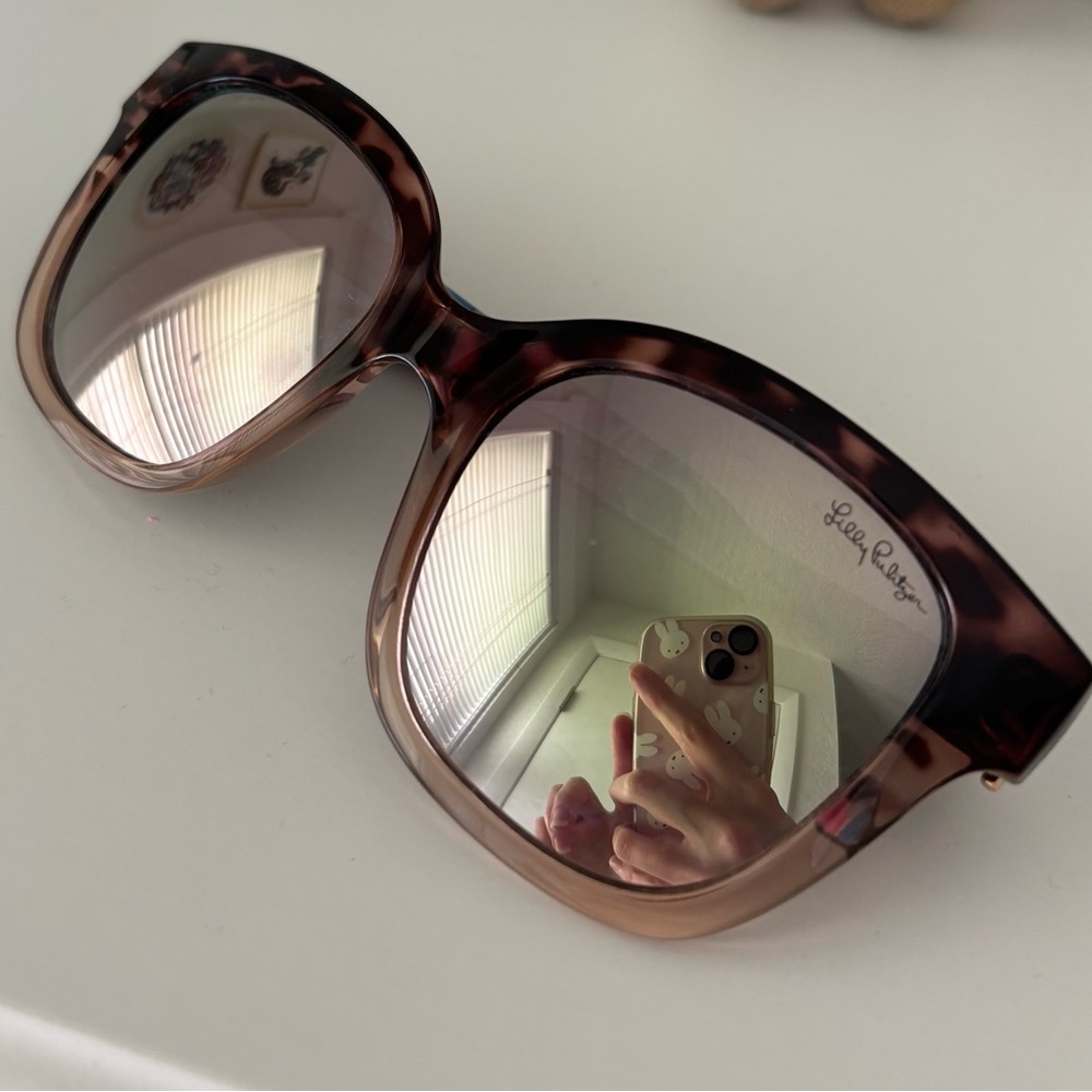 Lilly Pulitzer Aura Mirrored Tortoiseshell Sunglasses